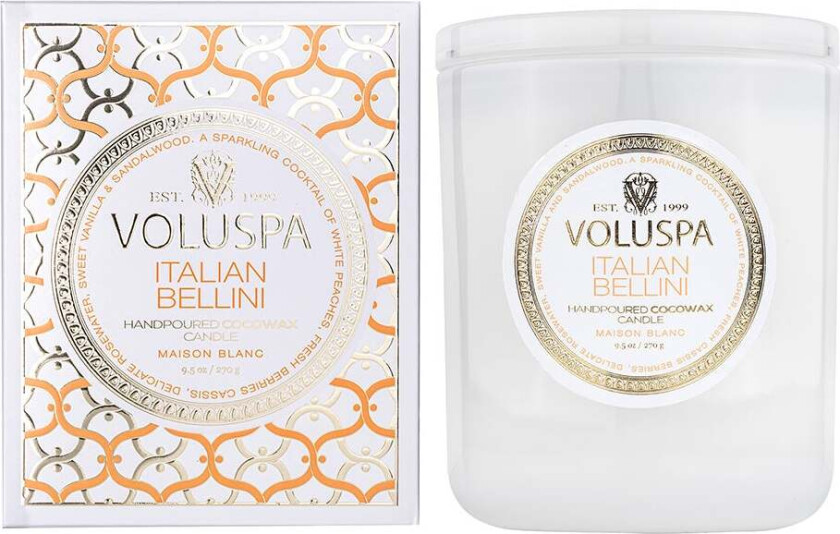 Classic Boxed Candle Italian Bellini 60h