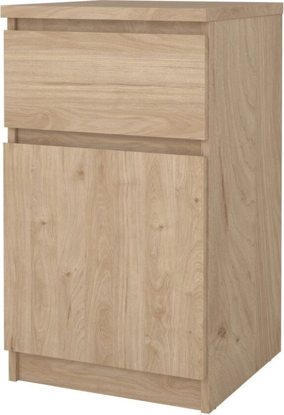 Naia nattbord dør vendbar 1 dør 1 skuff valnøtt dekor.