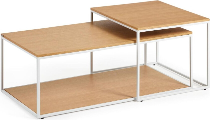 Bilde av Yoana Sofabord Sett Hvit 2stk 100x50cm