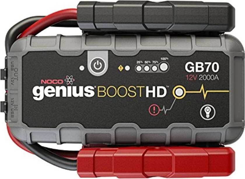 Bilde av GB70 Boost 12V 2000A Jump Starter starthjælp med integreret 12V/USB-batteri