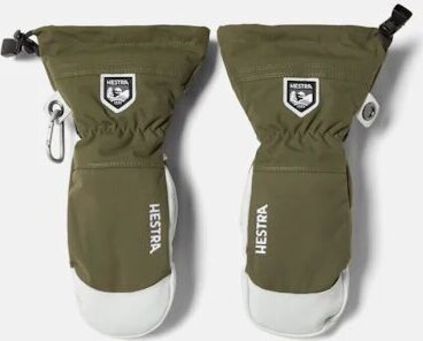 Army Leather Heli Ski Mitt Olive 7
