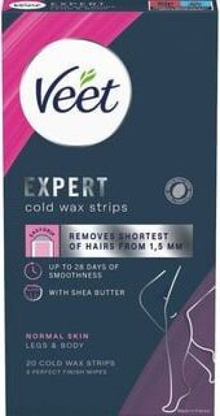 Expert Cold Wax Strips Legs & Body Normal Skin 20pcs