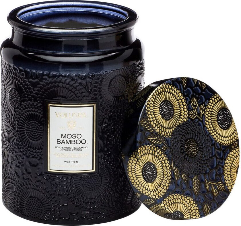 Large Glass Jar Candle Moso Bamboo 455g