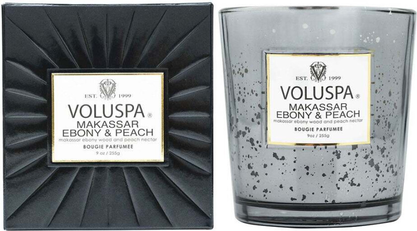 Bilde av Boxed Candle Makassar Ebony And Peach (255 g)