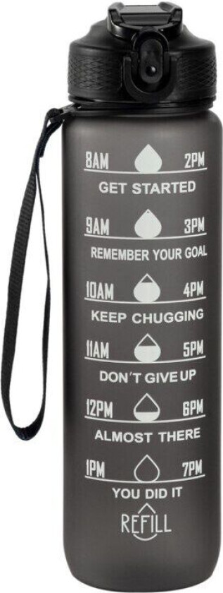 Motivasjonsflaske Sort