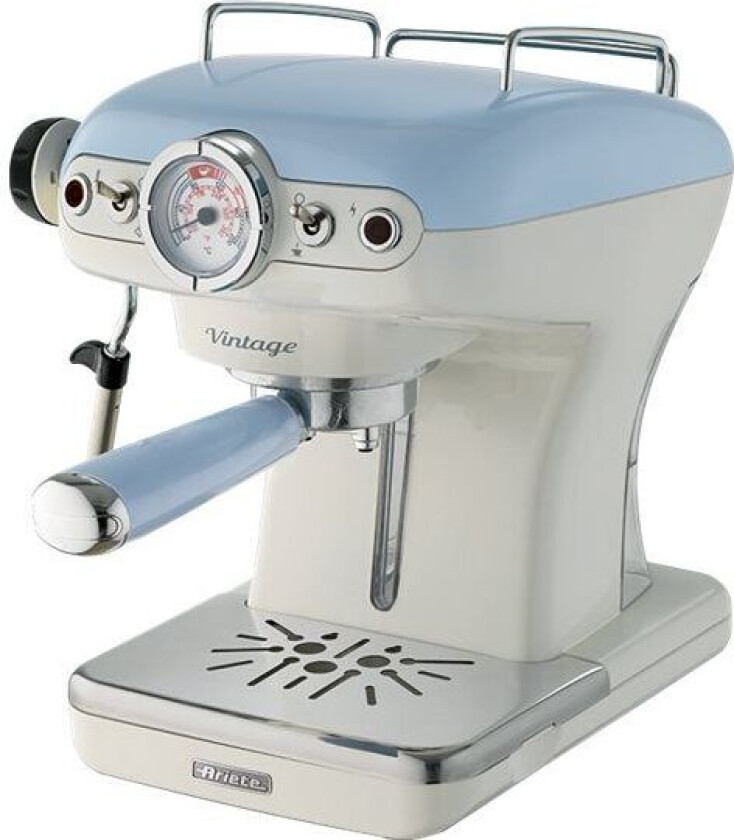 Bilde av 1389 Vintage - coffee machine with cappuccinatore - 15 bar - light blue