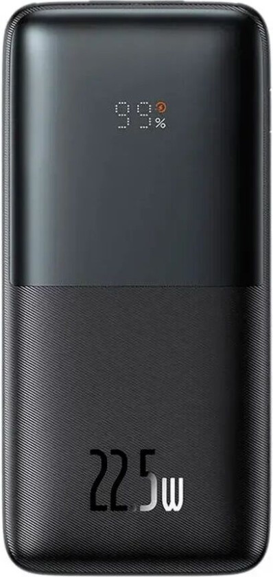 Powerbank Bipow Pro 10000mAh 2xUSB USB-C 22.5W (black) Nødlader - Svart - 1000 mAh