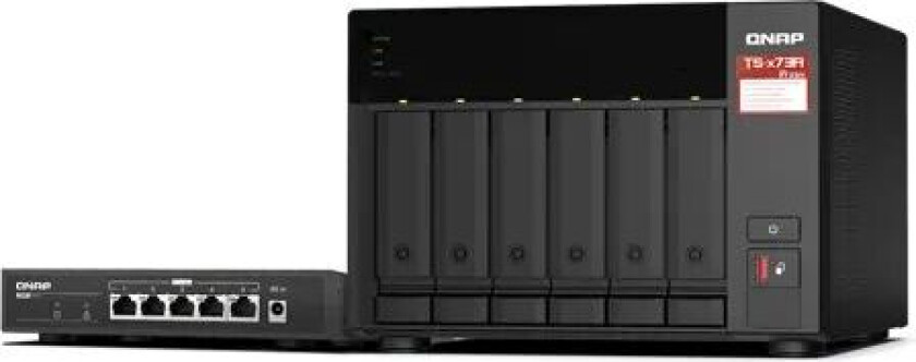 TS-673A - NAS server - with QSW-1105-5T switch - NAS-Server