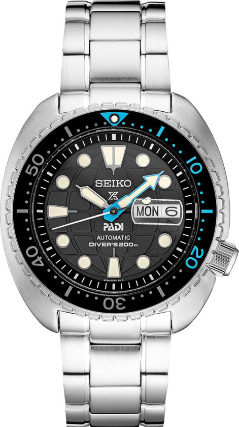 Prospex Padi King Turtle SRPG19K1 - Automatisk - Sølv - Herreklokker - Rustfritt stål - ledd m/pin - Safir