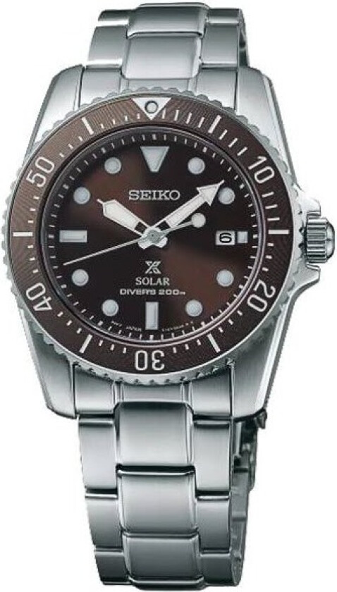 Prospex Divers Solar SNE571P1 - Kvarts - Sølv - Herreklokker - Rustfritt stål - ledd m/pin - Safir