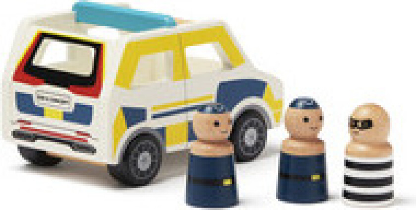 Politibil AIDEN leketøy i tre for barn