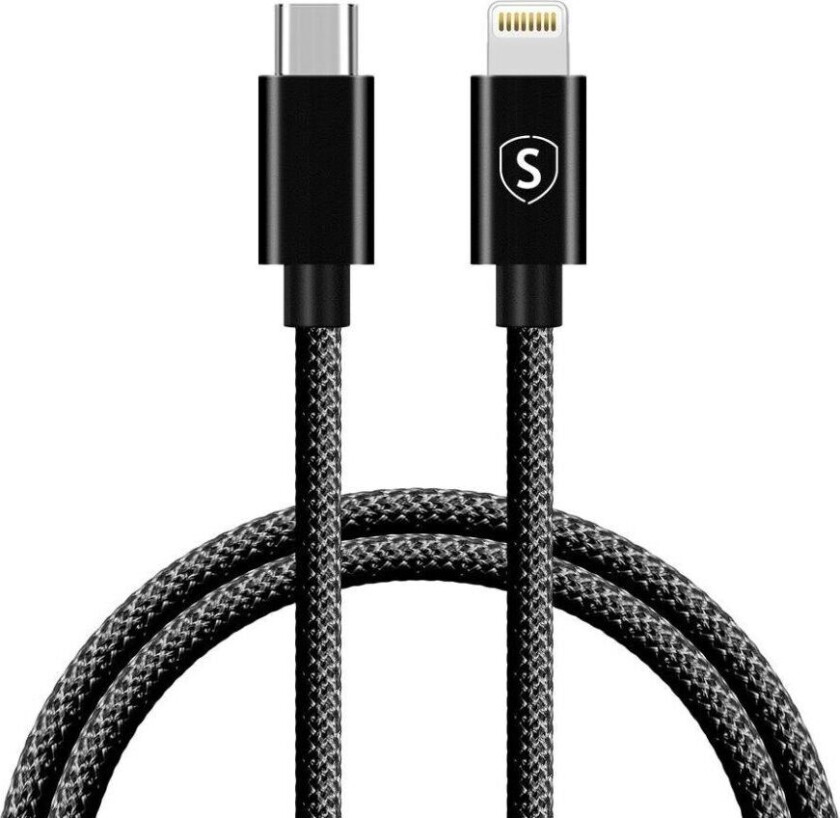 SiGN USB-C til Lightning kabel 20W, 1m - Svart