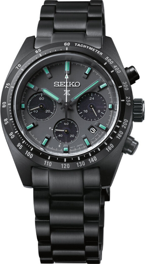 Prospex Night Speedtimer Black Series Solar Chronograph SSC917P1 - Kvarts - Gunmetal Sort - Herreklokker - Rustfritt stål - ledd m/pin -...