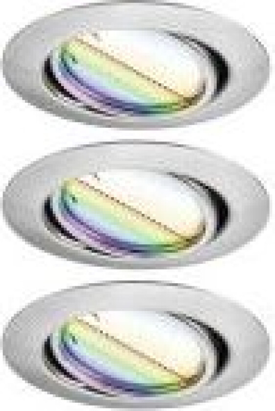 92467 LED-indbygningslys Sæt med 3 stk. LED (RGB) 14.7 W Jern (børstet)
