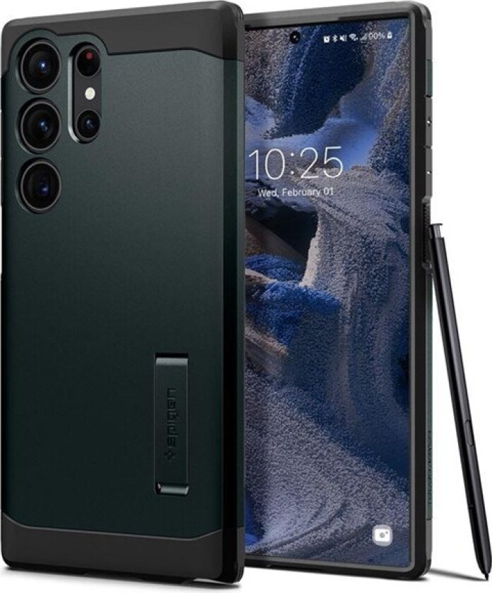 Samsung Galaxy S23 Ultra Tough Armor Deksel med Stativ - Svart