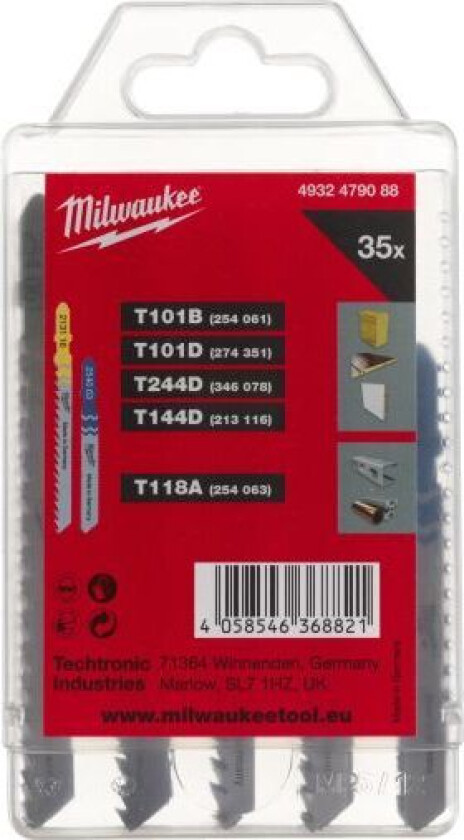 4932479088 Stikksagblad sett, 35-pakk