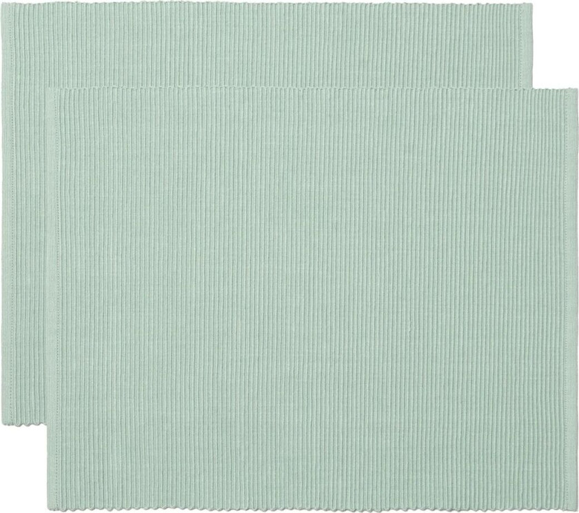 Linum Uni spisebrikke 35 x 46 cm 2-pakning Isgrønn