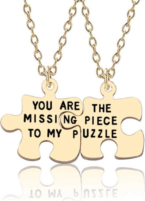 To -del par halskjede - Puslespill av halskjede for gullpar