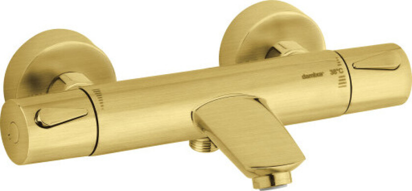 Silhouet Termostatkran Badekar - Børstet Messing