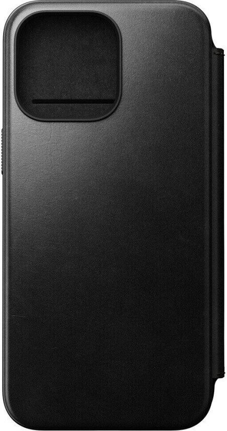 iPhone 15 Pro Max Nomad Modern Horween Leather Folio Deksel - MagSafe Kompatibel - Svart
