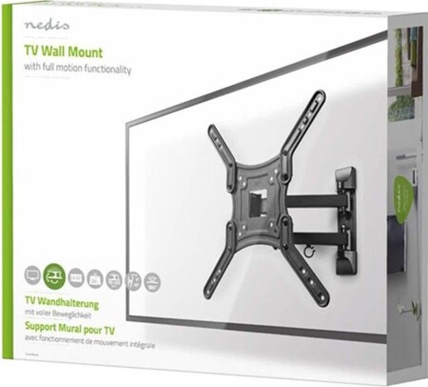 TVWM1530BK - wall mount (full-motion) 30 kg 55" 100 x 100 mm