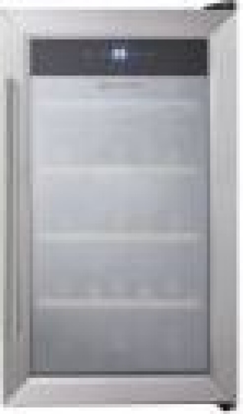 GZ 1535S, Termoelektrisk Vinkjøler, Frittstående, 15 flasker, Innebygd lys, Sølv