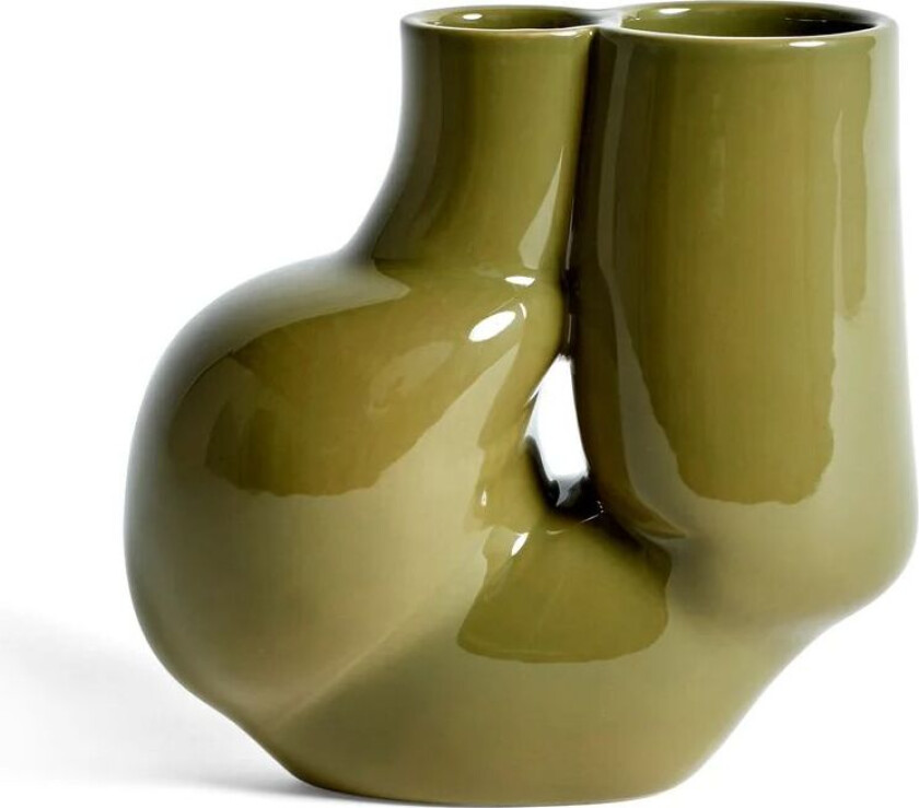 W&S; Chubby vase Olive green