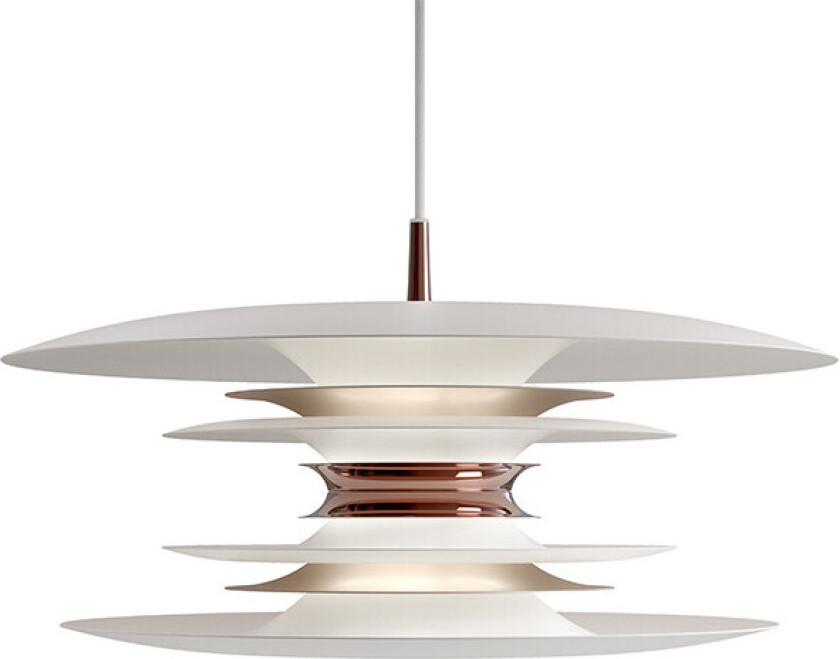 - Diablo Pendel Ø50 Matt White/Rosé Silver