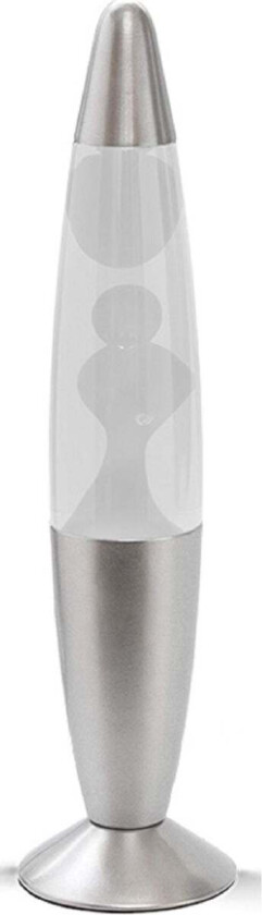 Bilde av - Color-changing LED Lava Lamp - Silver Base and White Wax (XL2673)