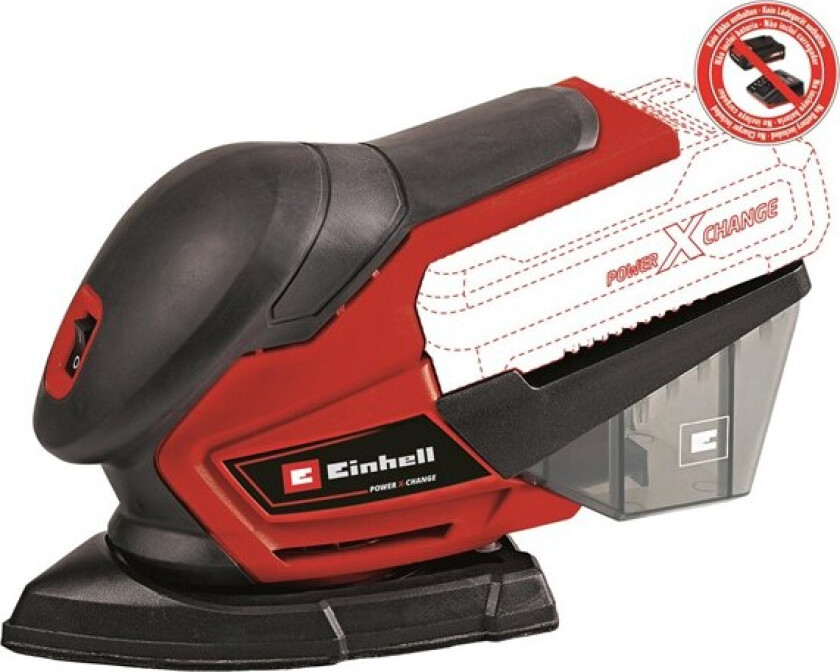 Einhell TE-OS 18/150 Mulitsliper 150x150x100mm. 18V u/batteri og