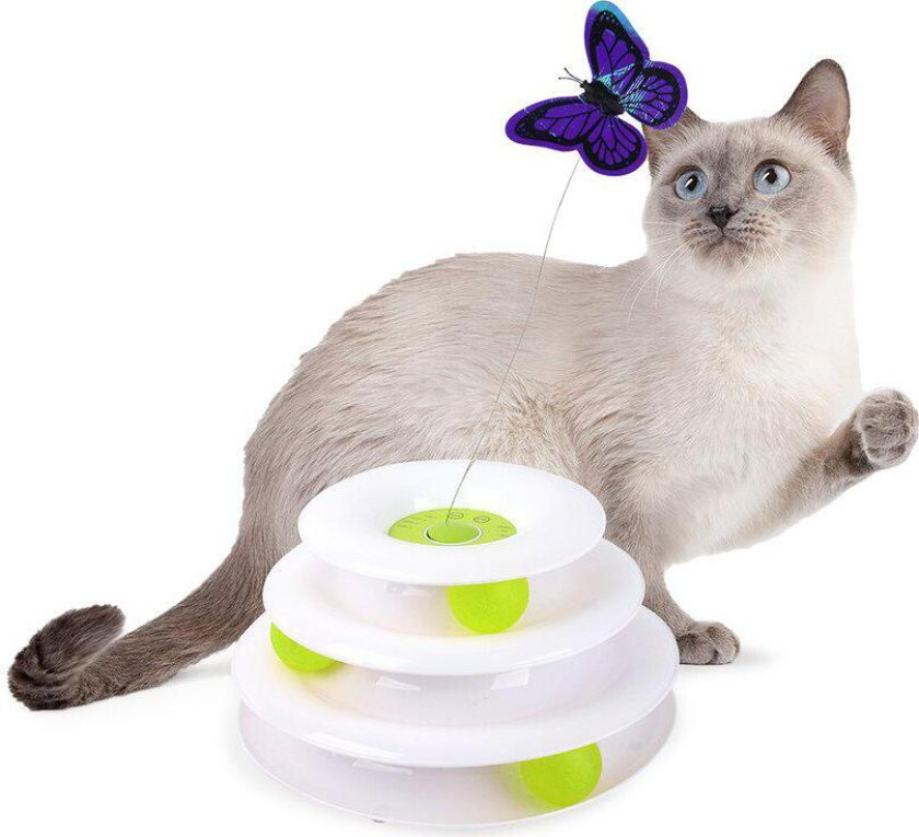 All For Paws - Cat Toy Interactive Tower Of Butterfly 25X25X14Cm - (787.7560)
