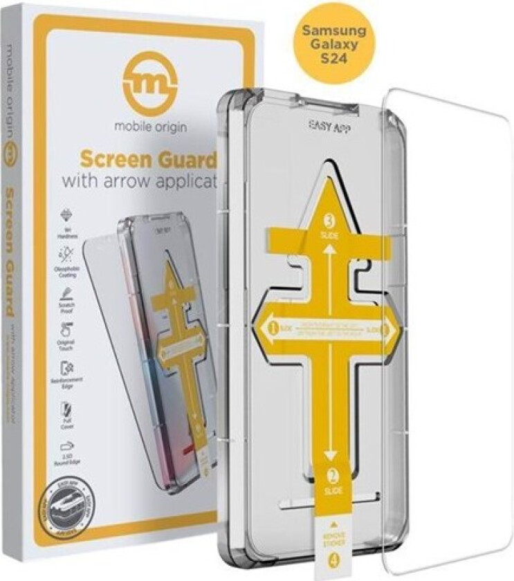 Samsung Galaxy S24 Mobile Origin Beskyttelsesglass - Case Friendly - Gjennomsiktig
