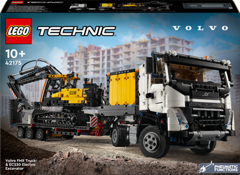 Bilde av Technic 42175 Volvo FMX-trailer og EC230 el-gravemaskin