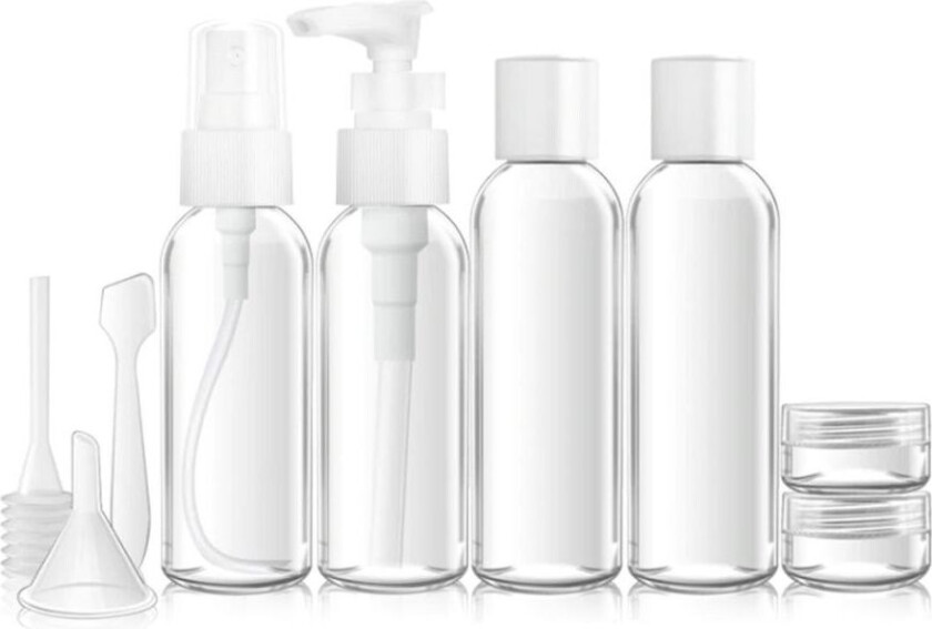 TravelKit tomme flasker containere for parfyme for håndbagasje