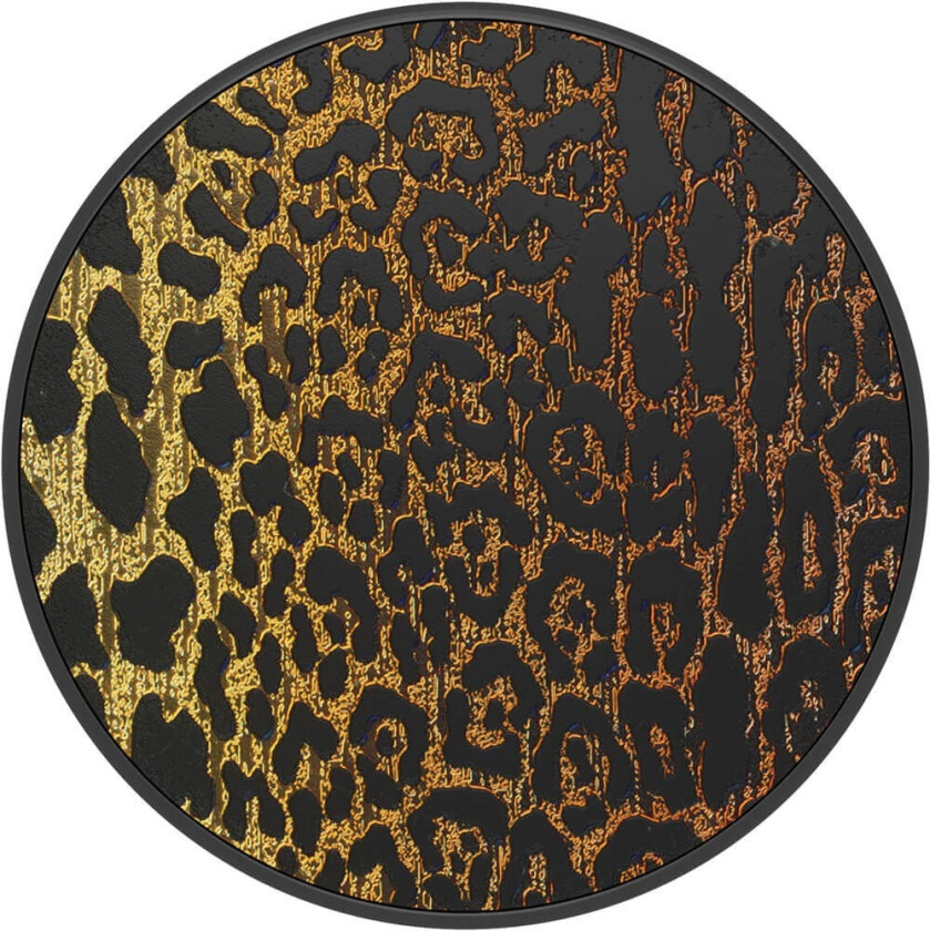 Embossed Metal Leopard Removable Grip with Standfunction LUXE