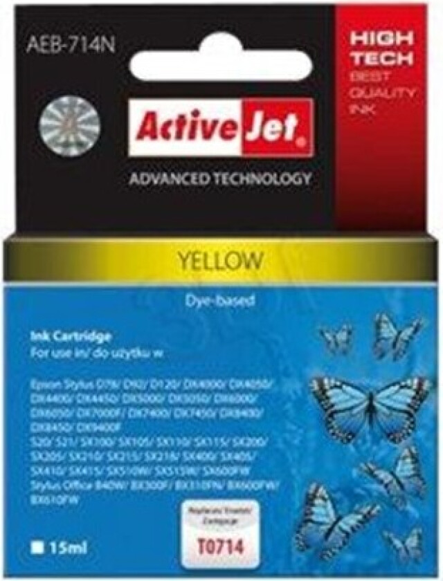AEB-714N Supreme - Blekkpatron Yellow