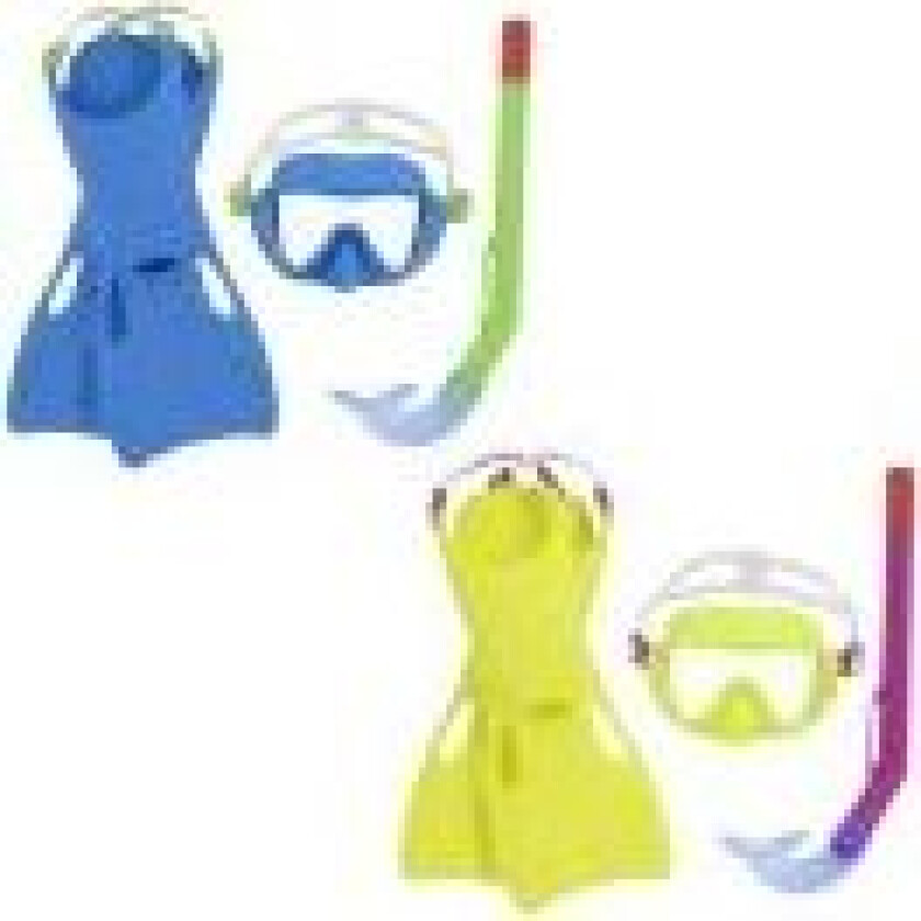 Diving Kit Blue Mask, Fins, Tube Bestway 25039