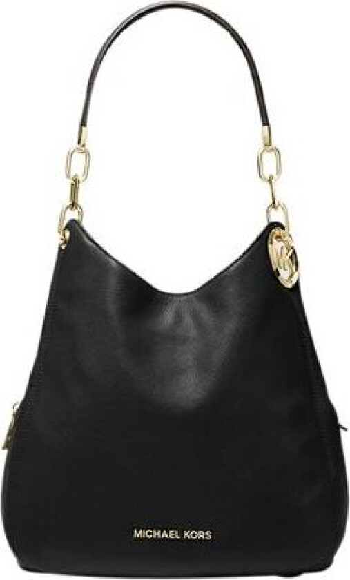 Michael Kors Lillie Large Pebbled Leather Shoulder Bag - Black One Size