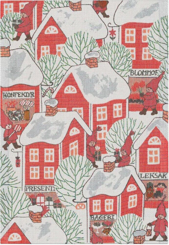 Tomtebyn kjøkkenhåndkle 35x50 cm Rød