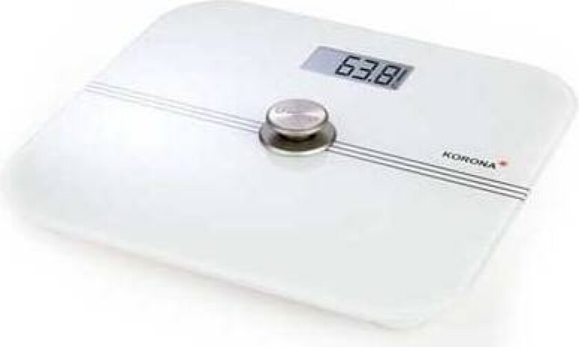 MONA, Elektronisk personvekt, 200 kg, 100 g, kg,lb, firkant, Hvit