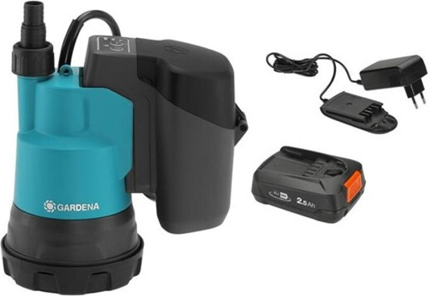 Gardena 14600-20, Batteri, 2 stang, 2000 l/t, Svart, Blå