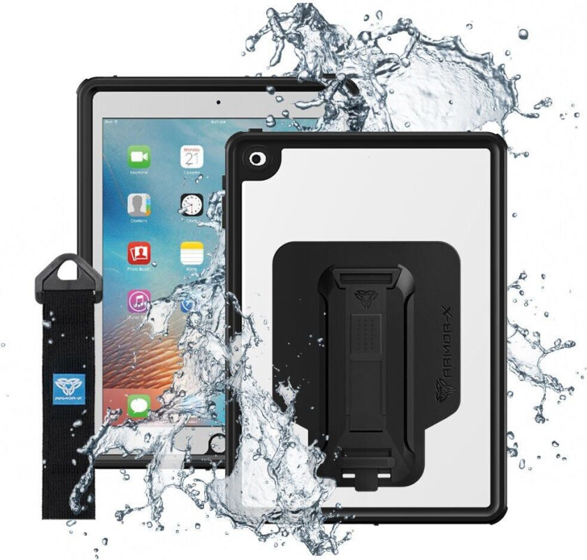 Armor-x Vanntett Deksel Ipad 5th Gen, Ipad 6th Gen Svart/klar