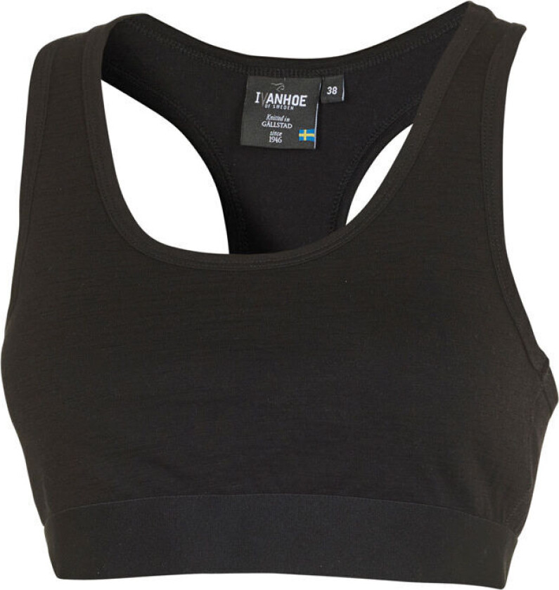 Women's Underwool Wool Bra Black 40, Black