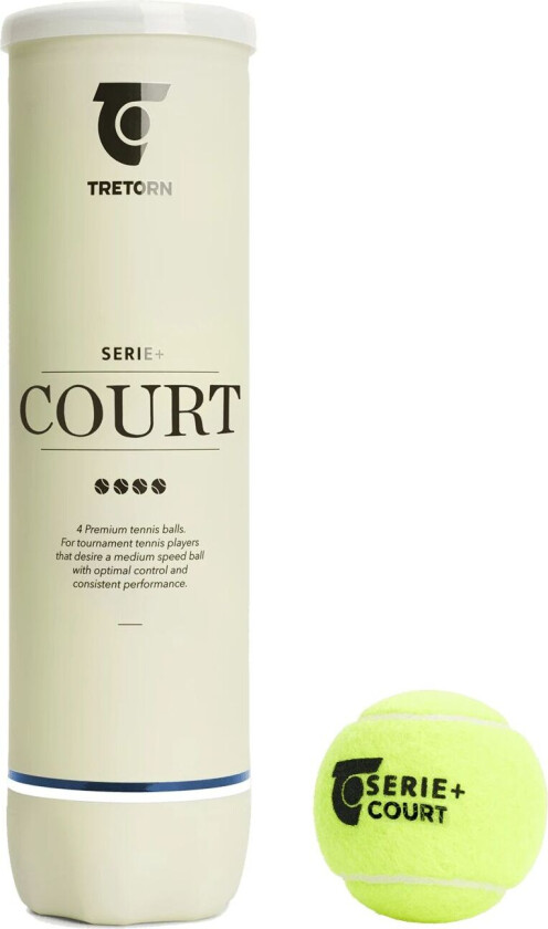 Serie+ Court 4 Tube, tennisball Yellow