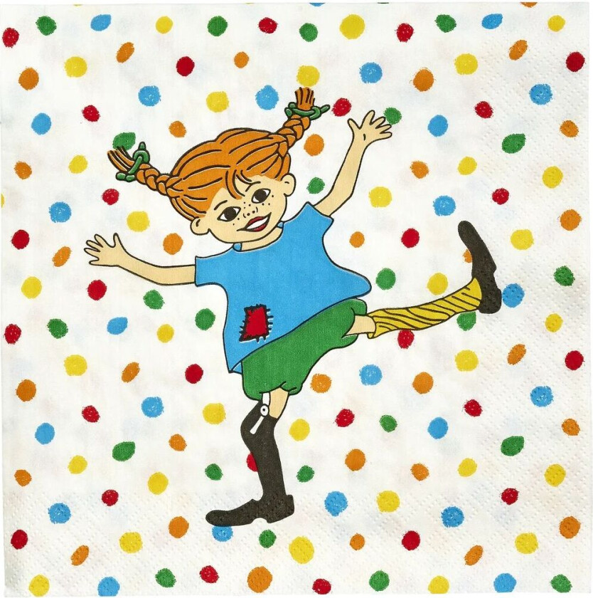 Pippi servietter 33x33 cm 20-pakning Hoppsan