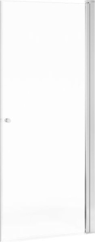 Square Dusjdør klart glass, polert profil 100 cm