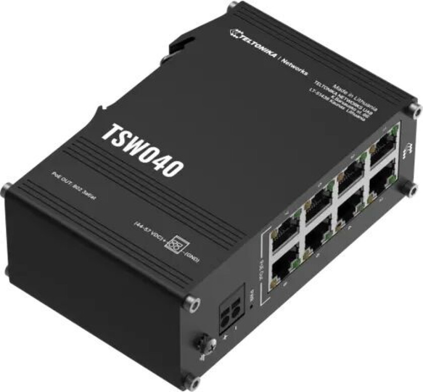 Tsw040 8xfe Poe 240w Din Switch
