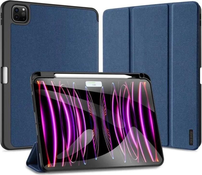 iPad Pro 11" (2024) DUX DUCIS DOMO Series Flip Deksel med Penneholder - Blå