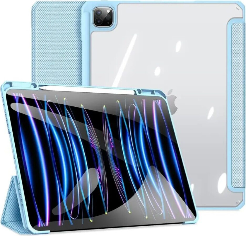 iPad Pro 13" (2024) DUX DUCIS TOBY Series - Støtsikkert Flipdeksel - Gjennomsiktig / Lyse Blå
