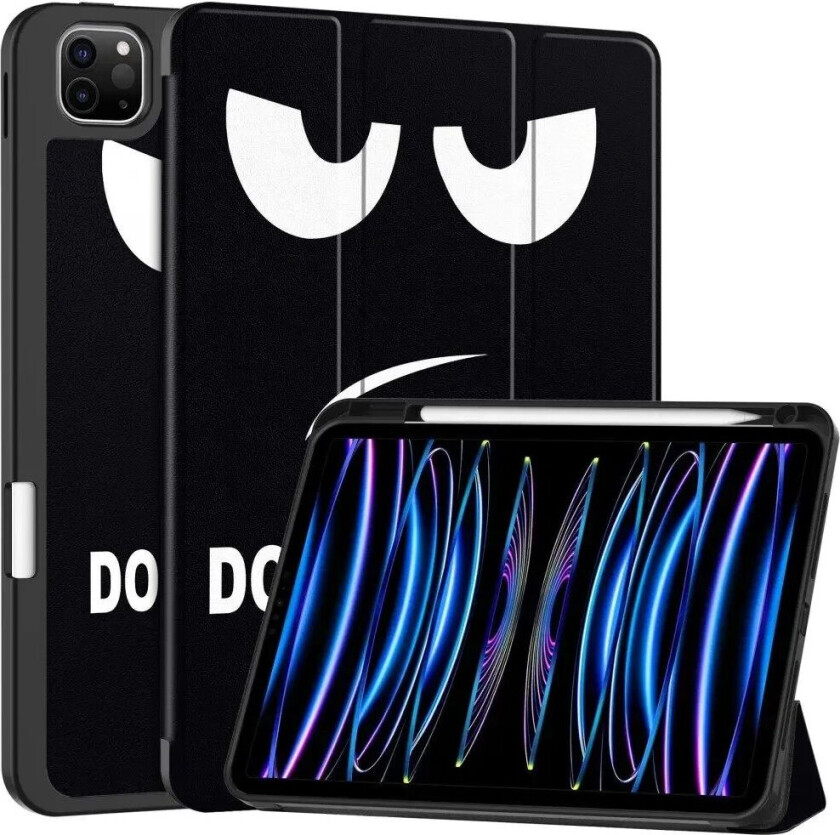 iPad Pro 11" (2024) Tri-Fold Kunstskinn Flip Deksel m. Våkne / Sove Funksjon - Don't Touch Me